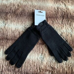 Calvin Klein Chain Cable Black Gloves